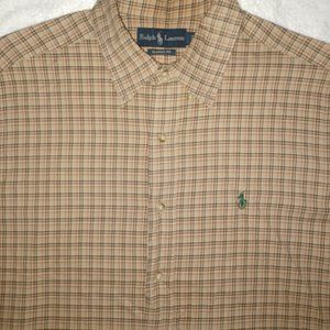 RALPH LAUREN MEN'S CLASSIC FIT BUTTON DOWN DRESS SHIRT
